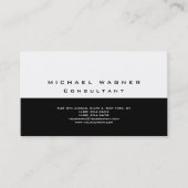 Minimalist Plain Simple Zwart Wit Trendy Modern Visitekaartje (Voorkant)