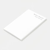 Minimalist Plain White Modern Post-it® Notes (Schuin)