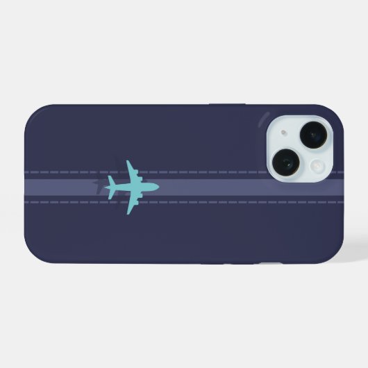 Minimalist plane  iPhone 15 case (Achterkant horizontaal)
