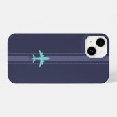 Minimalist plane themed iPhone hoesje (Achterkant horizontaal)
