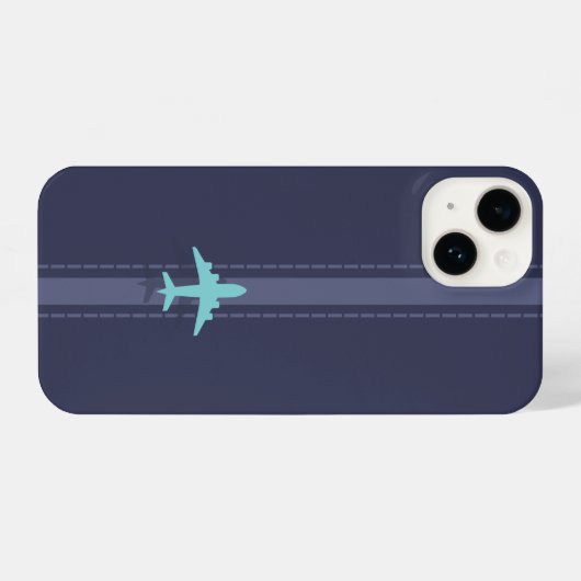 Minimalist plane themed iPhone hoesje (Achterkant horizontaal)