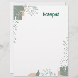 Minimalist plant paper notebook briefhoofd
