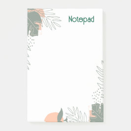 Minimalist plant paper notebook post-it® notes