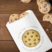 Minimalist Please Take A Cookie Bruiloftsborrel Bedankzakje