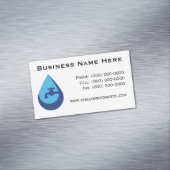 Minimalist Plumber Business Card Magnet Magnetisch Visitekaartje (Voorbeeld)