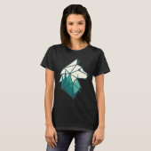 Minimalist Polygonal Wolf T-Shirt - Geometric  (Voorkant volledig)