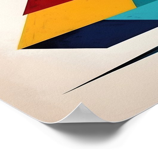 Minimalist Pop Art Geometric Christmas Tree Poster (Hoek)