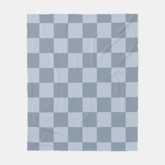 Minimalist Powder Blue Checkerboard Pattern Fleece Deken (Voorkant)