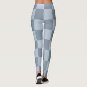 Minimalist Powder Blue Checkerboard Pattern Leggings (Achterkant)