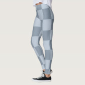 Minimalist Powder Blue Checkerboard Pattern Leggings (Links)