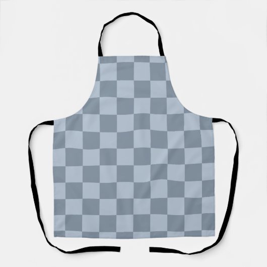 Minimalist Powder Blue Checkerboard Pattern Schort (Voorkant)