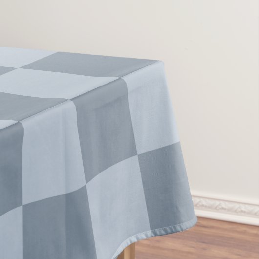 Minimalist Powder Blue Checkerboard Pattern Tafelkleed (Voorbeeld)