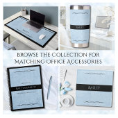 Minimalist Powder Blue Modern Office Glazen Onderzetter