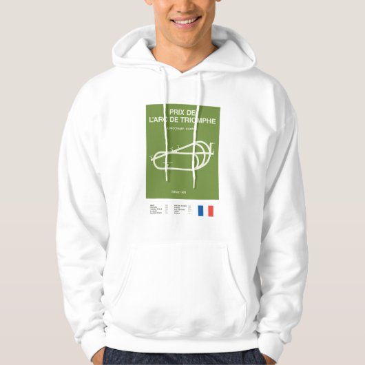 Minimalist Prix De L'Arc De Triomphe Racing Hoodie (Voorkant)