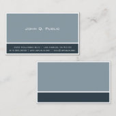 Minimalist Professional Blue Grey Visitekaartje (Voorkant / Achterkant)