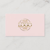 Minimalist Professional Blush Pink Company Logo Visitekaartje (Voorkant)