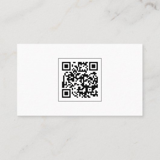 Minimalist Professional Branding QR Code  Card Visitekaartje (Achterkant)
