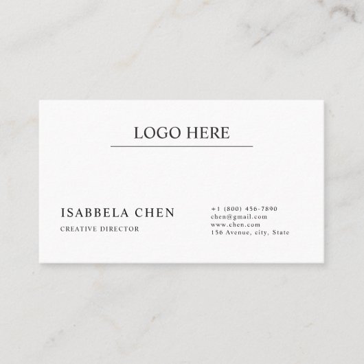 Minimalist Professional Branding QR Code Card Visitekaartje (Voorkant)