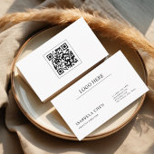 Minimalist Professional Branding QR Code Card Visitekaartje