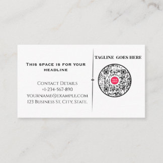 ​Minimalist Professional Business Card with QR Cod Visitekaartje