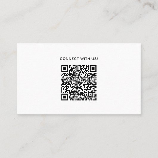Minimalist Professional Company Logo QR Code Visitekaartje (Achterkant)
