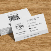 Minimalist Professional Company Logo QR Code Visitekaartje