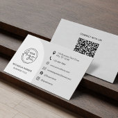 Minimalist Professional Custom Logo Icons QR Code Visitekaartje
