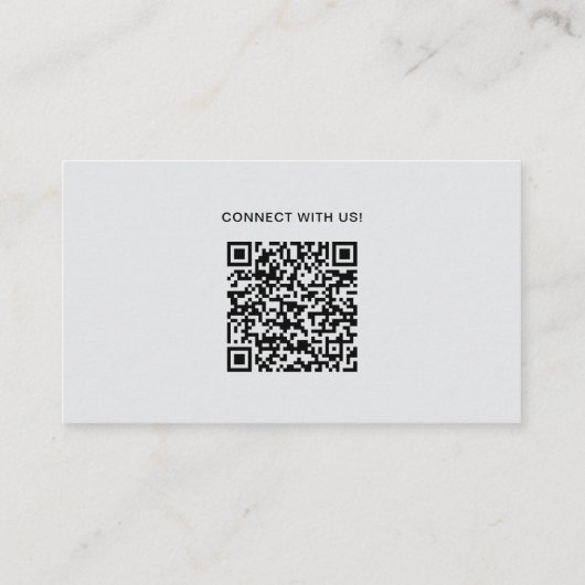 Minimalist Professional Custom Logo Icons QR Code Visitekaartje (Achterkant)
