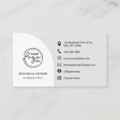 Minimalist Professional Custom Logo Icons QR Code Visitekaartje (Voorkant)