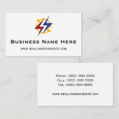 Minimalist Professional Electrician Business Card Visitekaartje (Voorkant / Achterkant)