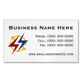 Minimalist Professional Electrician Magnet Magnetisch Visitekaartje