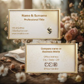 Minimalist Professional Faux Gold Metallic Glitter Visitekaartje