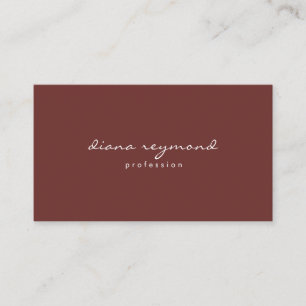 Minimalist Professional Fired-Brick Brown Visitekaartje