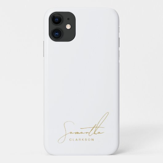 Minimalist Professional Gold Handwritten Script Case-Mate iPhone Case (Achterkant)