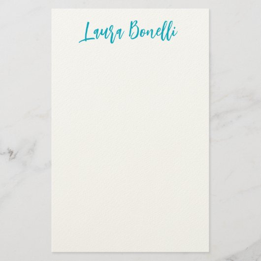 Minimalist Professional Handwrite Plain Name Title Briefpapier (Voorkant)
