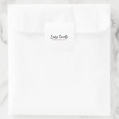 Minimalist Professional Handwrite Plain Name Title Vierkante Sticker (Tas)