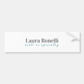 Minimalist Professional Modern Plain Name Title Bumpersticker (Voorkant)