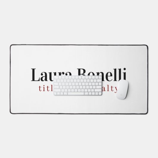 Minimalist Professional Modern Plain Name Title Bureaumat (Keyboard & Muis)