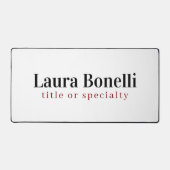 Minimalist Professional Modern Plain Name Title Bureaumat (Voorkant)