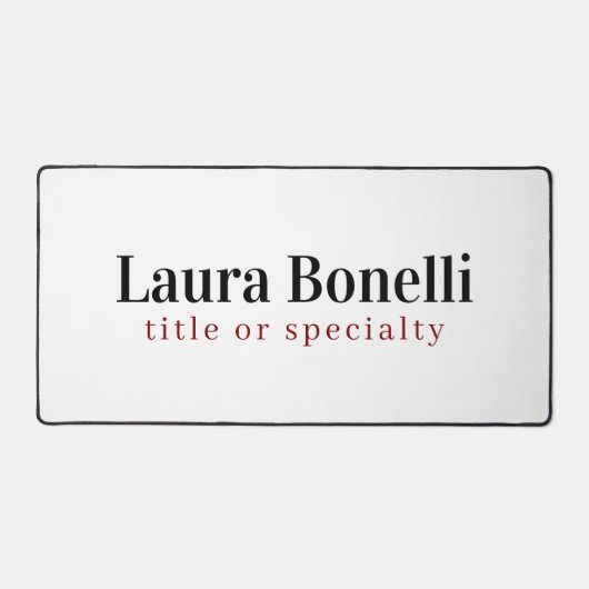 Minimalist Professional Modern Plain Name Title Bureaumat (Voorkant)