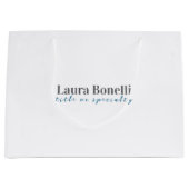 Minimalist Professional Modern Plain Name Title Groot Cadeauzakje (Voorkant)