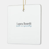 Minimalist Professional Modern Plain Name Title Keramisch Ornament (Links)