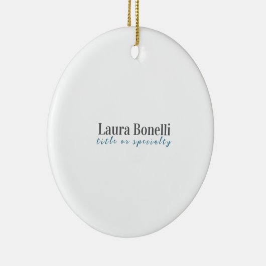 Minimalist Professional Modern Plain Name Title Keramisch Ornament (Rechts)