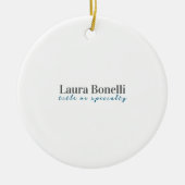 Minimalist Professional Modern Plain Name Title Keramisch Ornament (Voorkant)