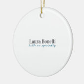 Minimalist Professional Modern Plain Name Title Keramisch Ornament (Links)