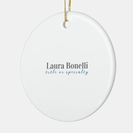 Minimalist Professional Modern Plain Name Title Keramisch Ornament (Links)