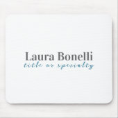 Minimalist Professional Modern Plain Name Title Muismat (Voorkant)