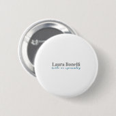 Minimalist Professional Modern Plain Name Title Ronde Button 5,7 Cm (Voorkant /achterkant)