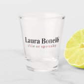 Minimalist Professional Modern Plain Name Title Shot Glas (Voorkant)