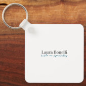 Minimalist Professional Modern Plain Name Title Sleutelhanger (Voorkant)